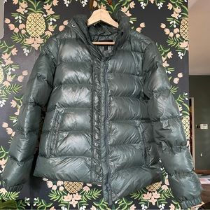 J.Crew puffer jacket, forest green, Size S